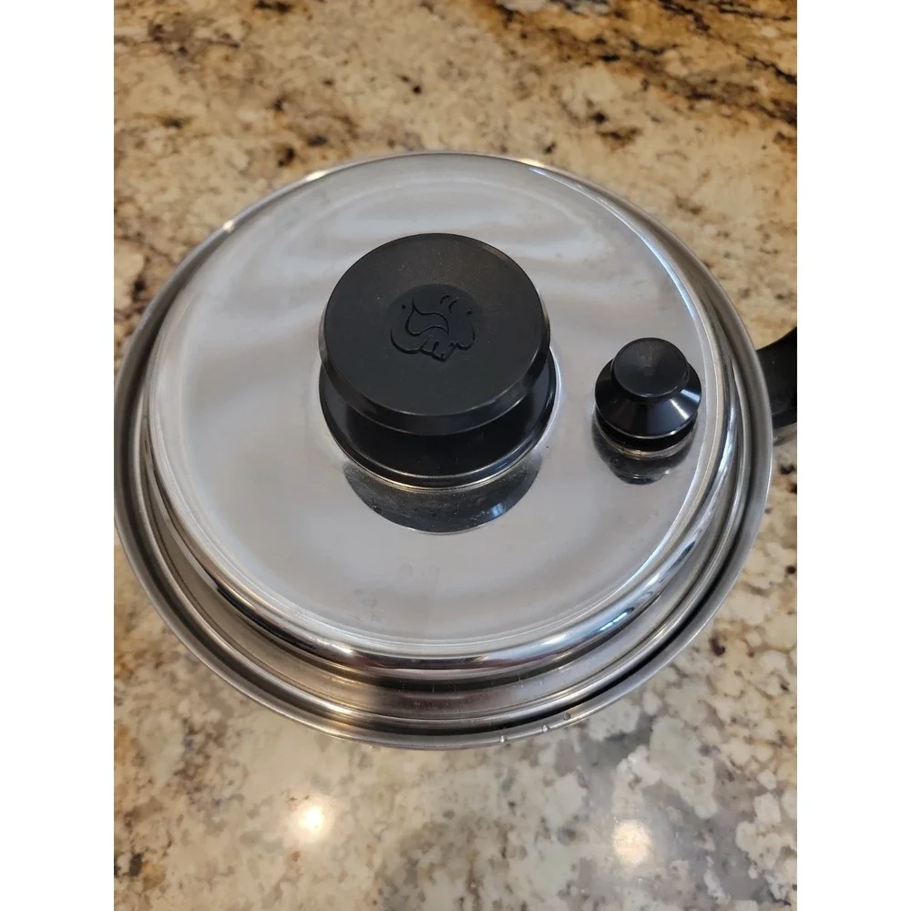 ROYAL PRESTIGE 2 Qt Saucepan & Lid 7-Ply T304 Surgical Steel Titanium Alloy USA